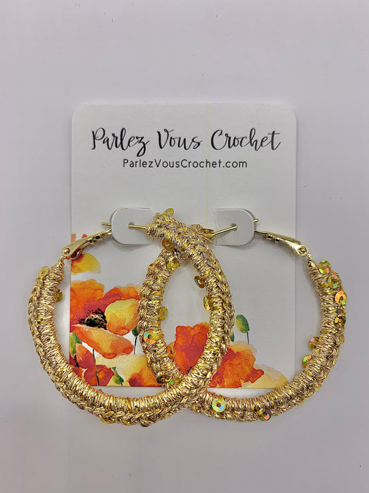 Golden Luxe Crochet Earrings