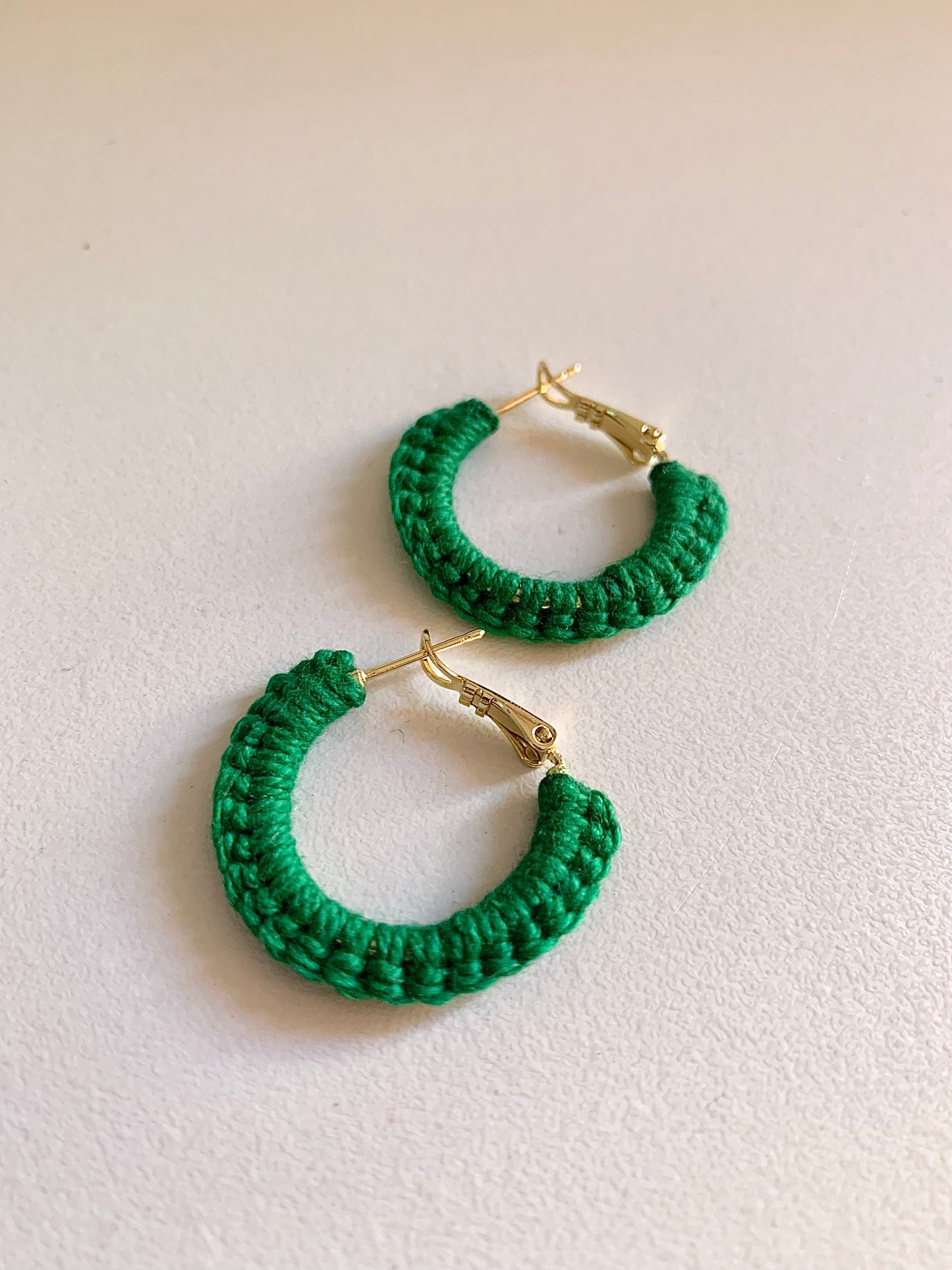 Emerald Delights Crochet Earrings