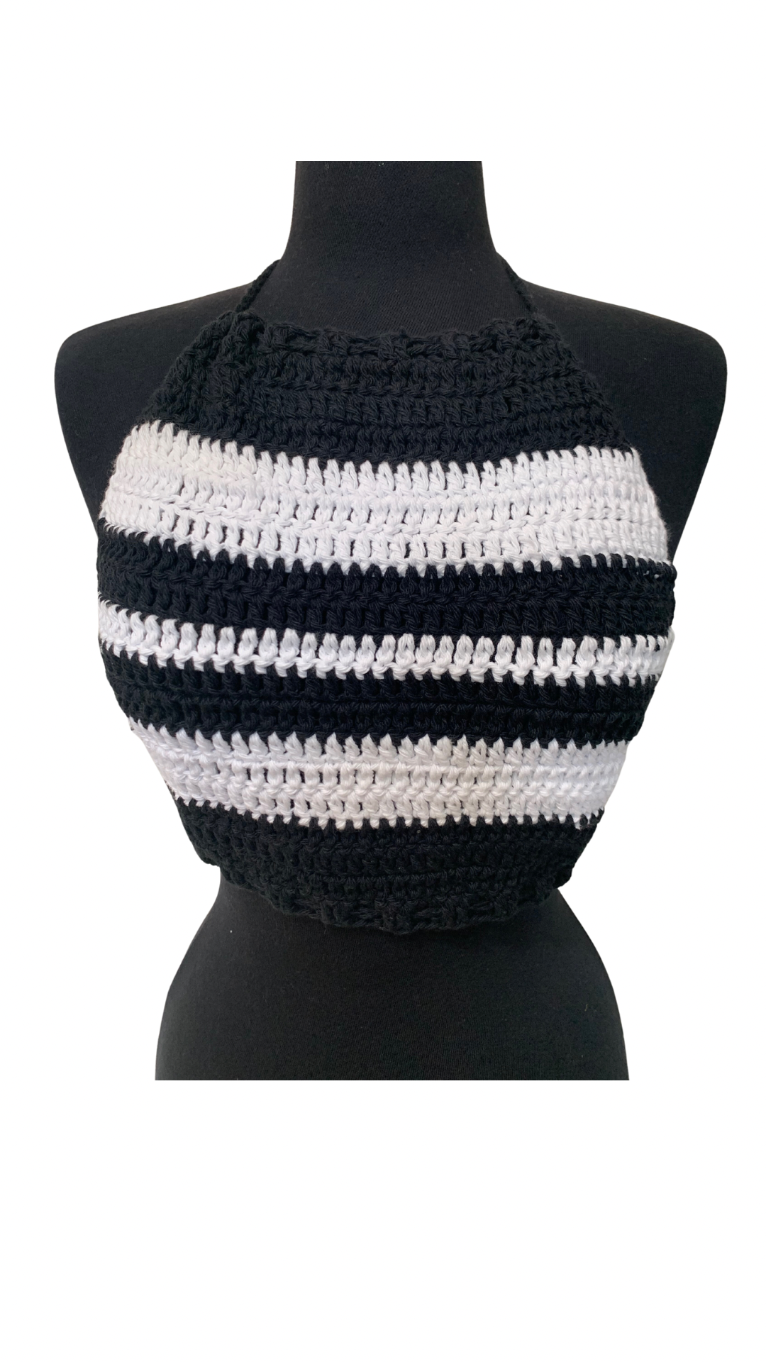 Onyx Oasis Crochet Halter Top
