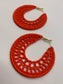 Blood Orange Crochet Earrings