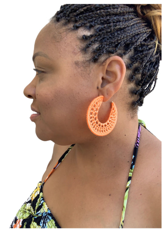 Neon Pop Crochet Earrings