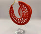 Blood Orange Crochet Earrings