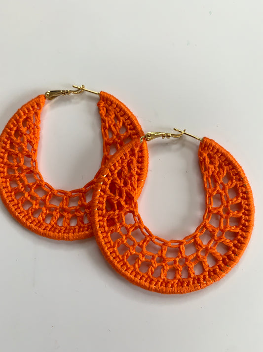 Tangerine Dream Crochet Earrings