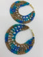 Azure Earth Sparkling  Crochet Earrings
