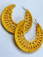 Yellow Crochet Earrings