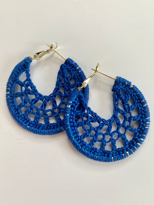 Sapphire Sky Crochet Earrings