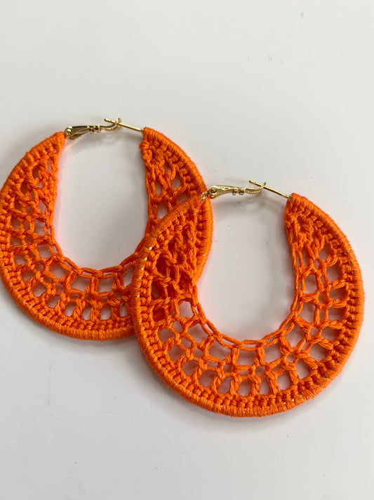 Tangerine Dream Crochet Earrings
