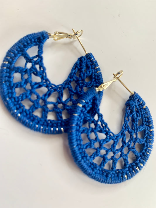 Sapphire Sky Crochet Earrings