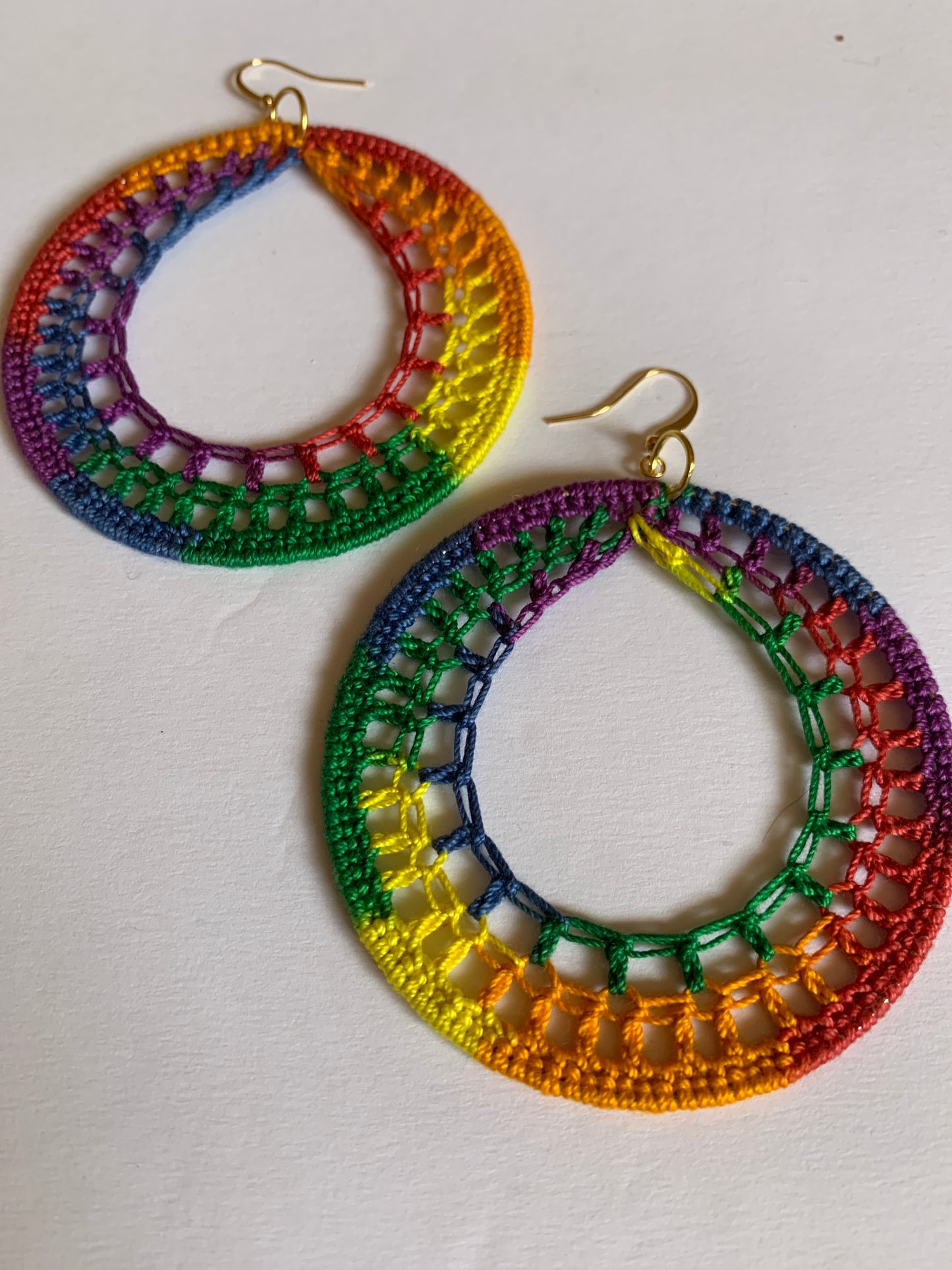 Spectrum Splendor Crochet Earrings