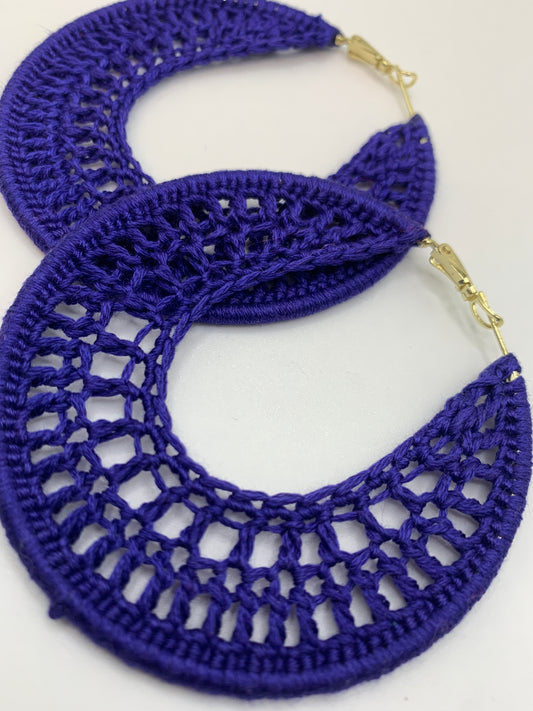 Sapphire Sky Crochet Earrings