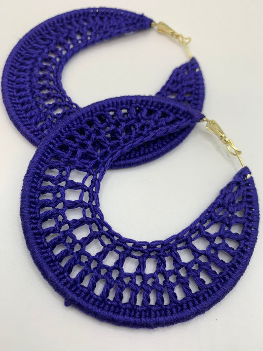 Sapphire Sky Crochet Earrings