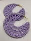 Shimmering Lilac Crochet Earrings